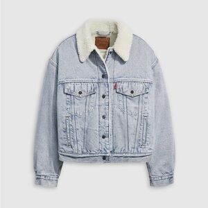Levi's Premium Women's Light Blue Dad Trucker Jacket NWT - Small